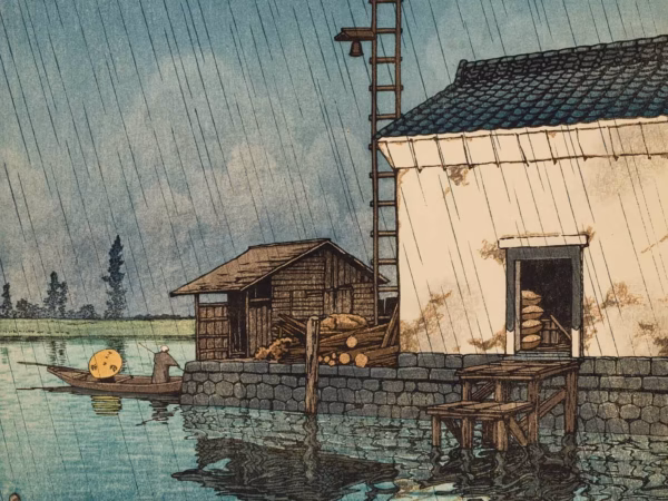 ‘Ushibori in the Rain’, Hasui Kawase, woodblock print, 1929.