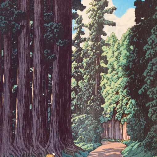 ‘The Road to Nikko’, Hasui Kawase, woodblock print, 1930.