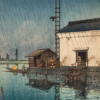 Hasui Kawase Prints: ‘Ushibori in the Rain’, Hasui Kawase, woodblock print, 1929.