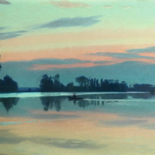 ‘Bord de la Rivière’ Charles Guilloux, oil on canvas, 1897.