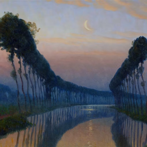 ‘L'allée d'eau’ Charles Guilloux, oil on canvas, 1895.