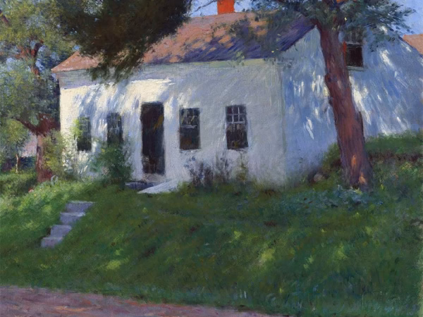 ‘Roadside Cottage’ Dennis Miller Bunker, oil on canvas, 1889.