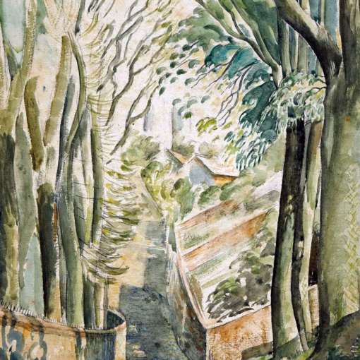 ‘Lane Near Lewes’ Eric Ravilious, watercolour, Early 1930s.