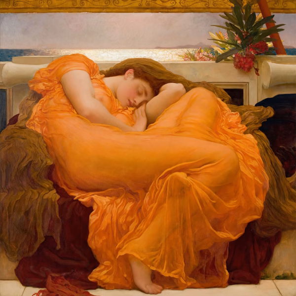 ‘Flaming June’ Frederic Leighton, oil on canvas, 1895.
