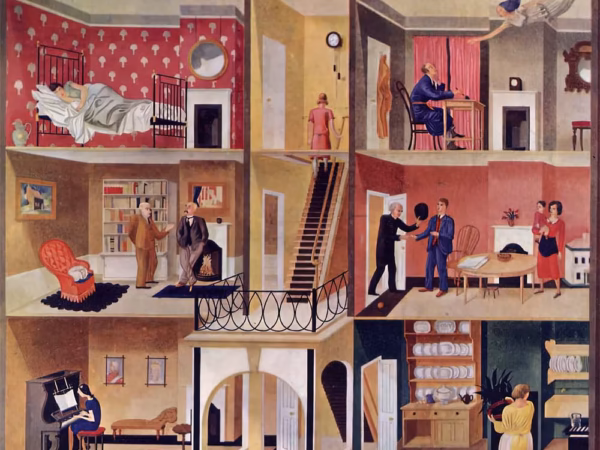 ‘Life in a Boarding House’ Eric Ravilious, watercolour, 1930.