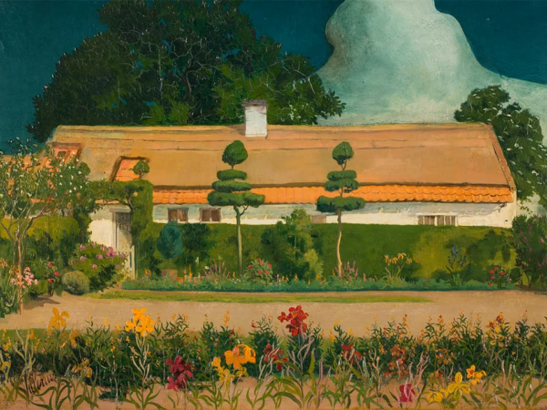 ‘The Flower Lover’ Valerius De Saedeleer, oil on canvas, 1925.