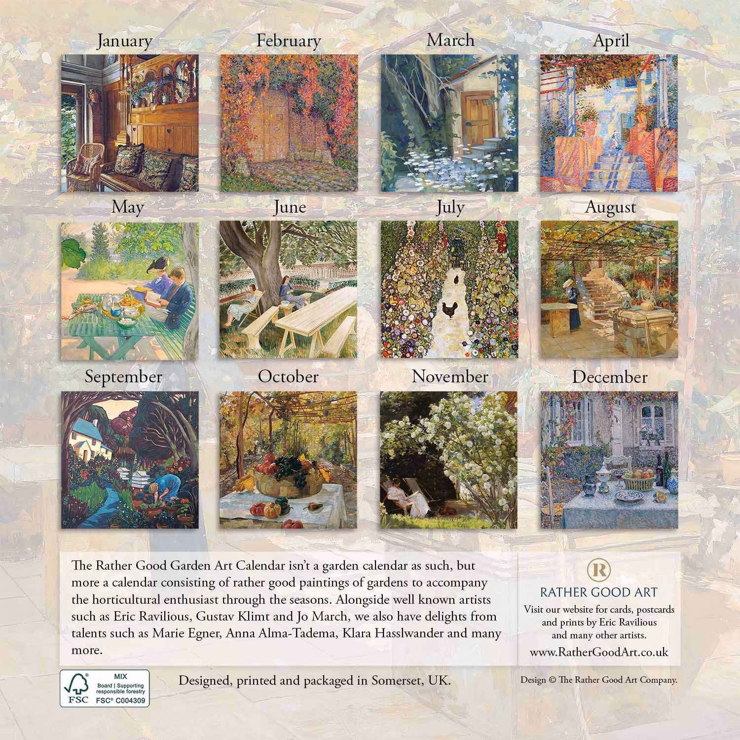 The Rather Good Garden Art Calendar 2027.