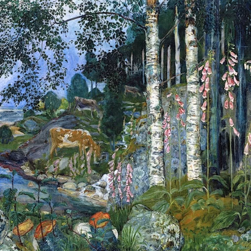 ‘Foxgloves’ Nikolai Astrup, oil on canvas, 1909.