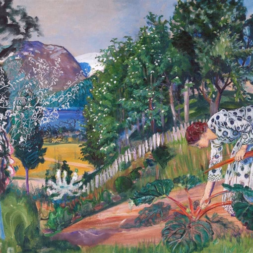 ‘Spring Evening in Jølster’ Nikolai Astrup, oil on canvas, 1926.