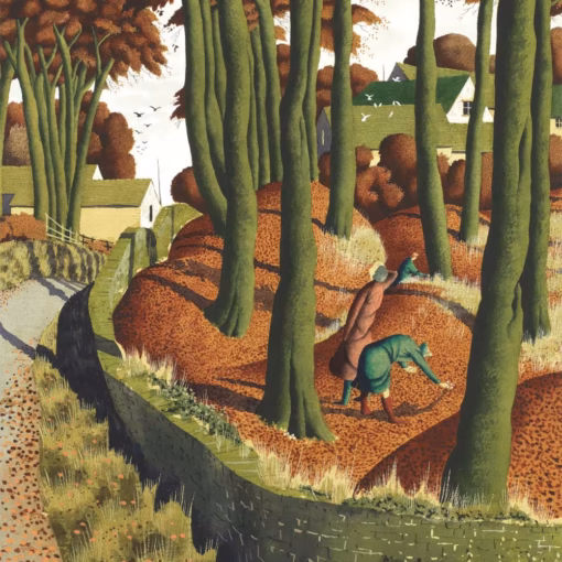 Simon Palmer, ‘Hunting for Cêpes’, ink, watercolour and gouache.