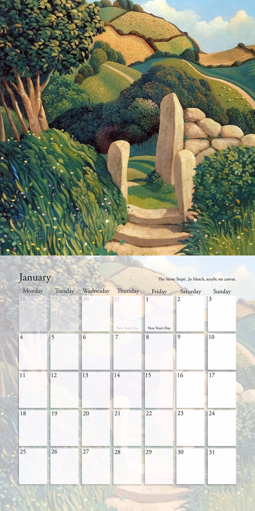 The Jo March Calendar 2027 - January.