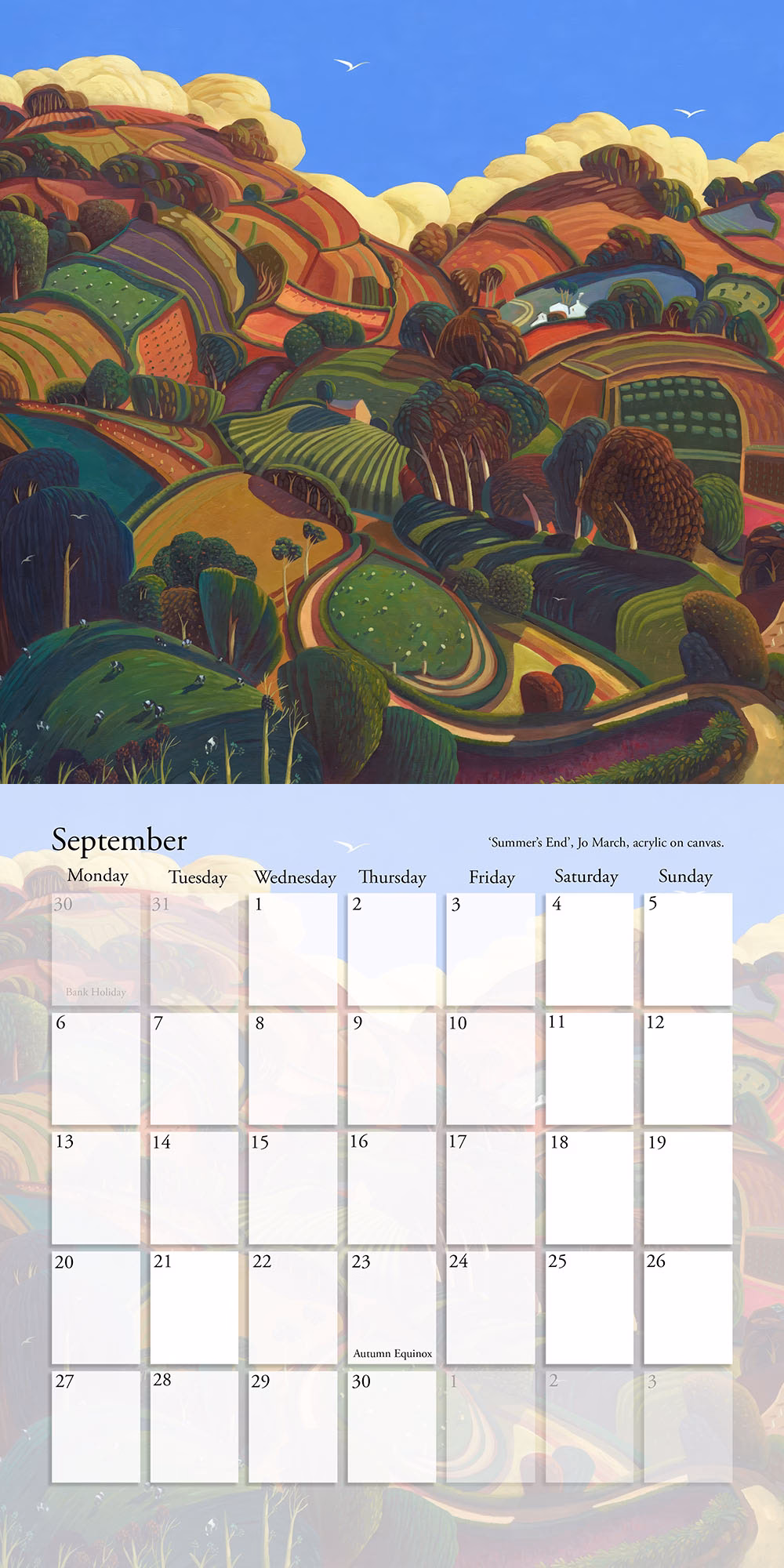 The Jo March Calendar 2027 - September.