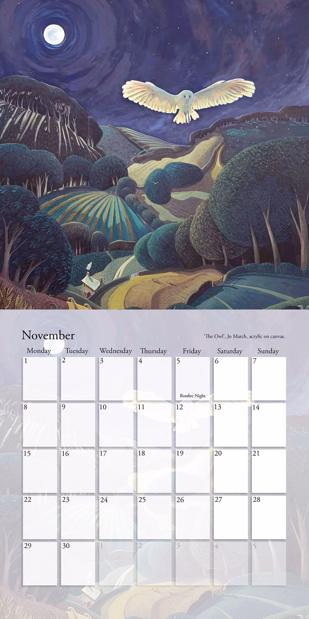The Jo March Calendar 2027 - November.