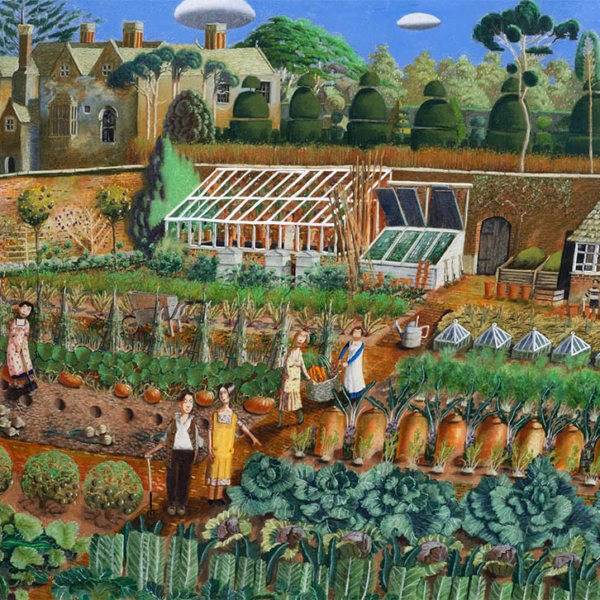 Richard Adams 'Kitchen Garden' Greetings Card.