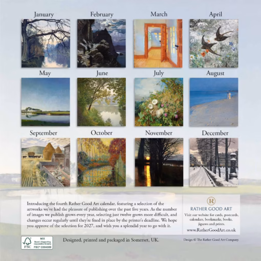 The Rather Good Art Calendar 2027.