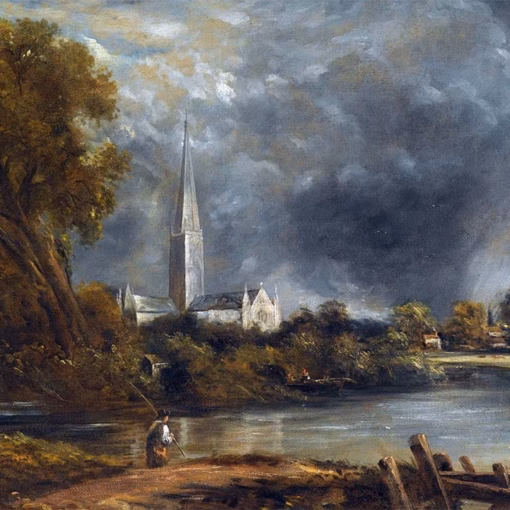‘Salisbury Cathedral from the Meadows’, John Constable, oil on canvas, 1831.