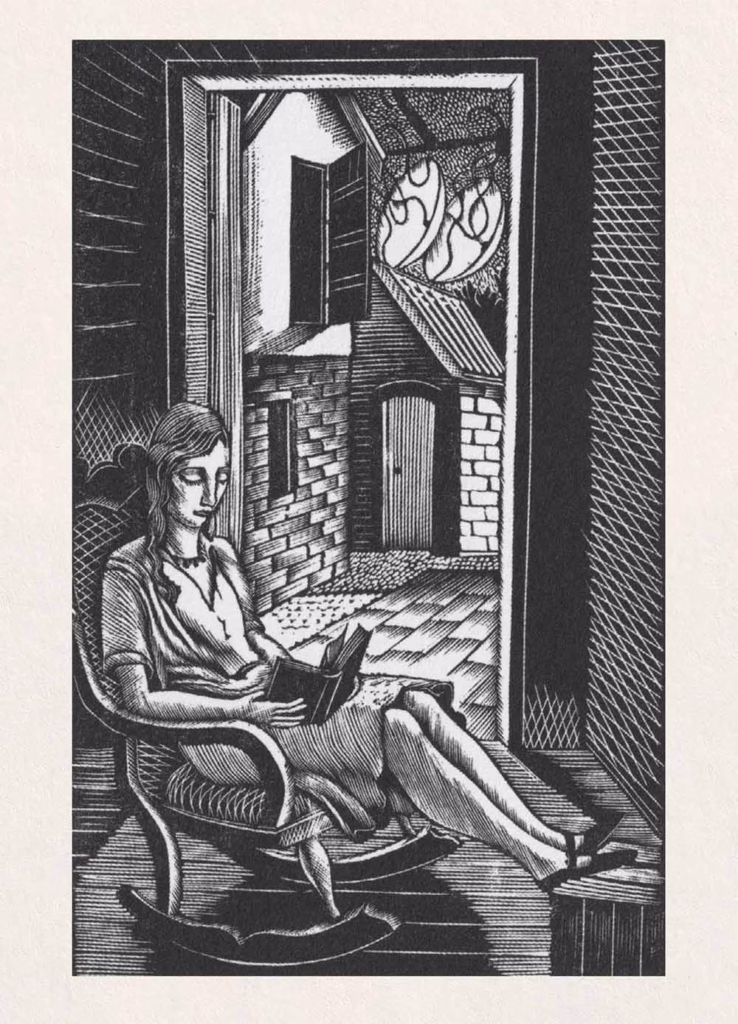 ‘October - Libra’, Eric Ravilious, wood engraving, 1928.
