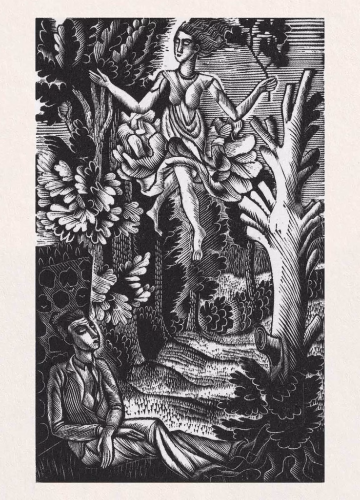 ‘August - Virgo’, Eric Ravilious, wood engraving, 1928.