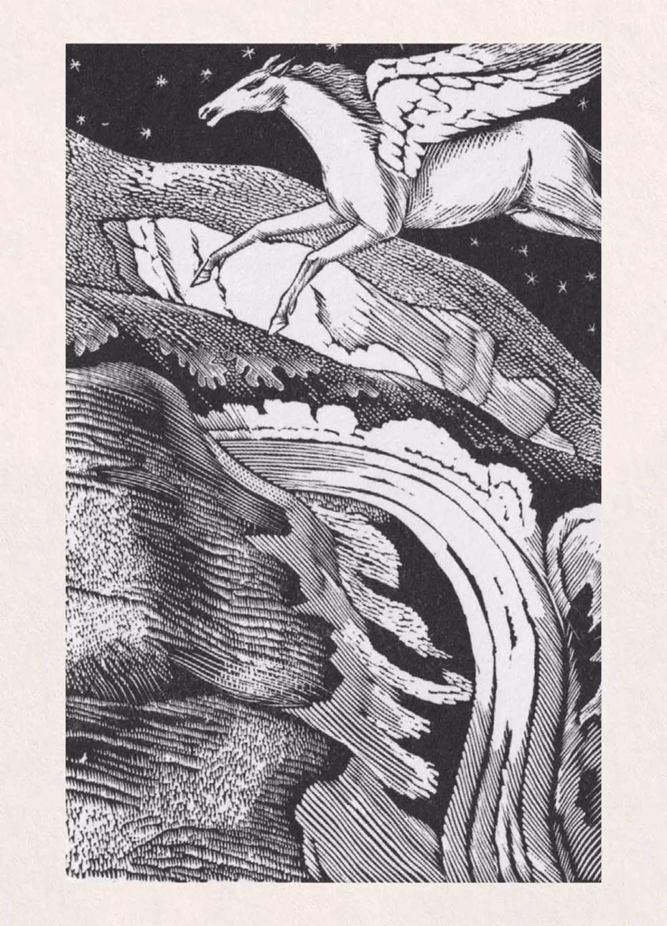 ‘September - Pegasus’, Eric Ravilious, wood engraving, 1928.