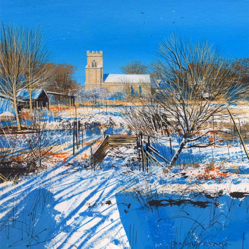 ‘Suffolk Shadows and Light’ Paul Evans, acrylic on canvas, 2016.