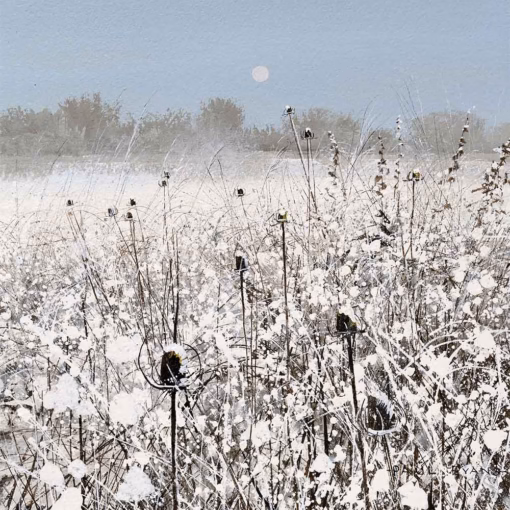 ‘Winter Field Edge’ Paul Evans, acrylic on canvas, 2026.