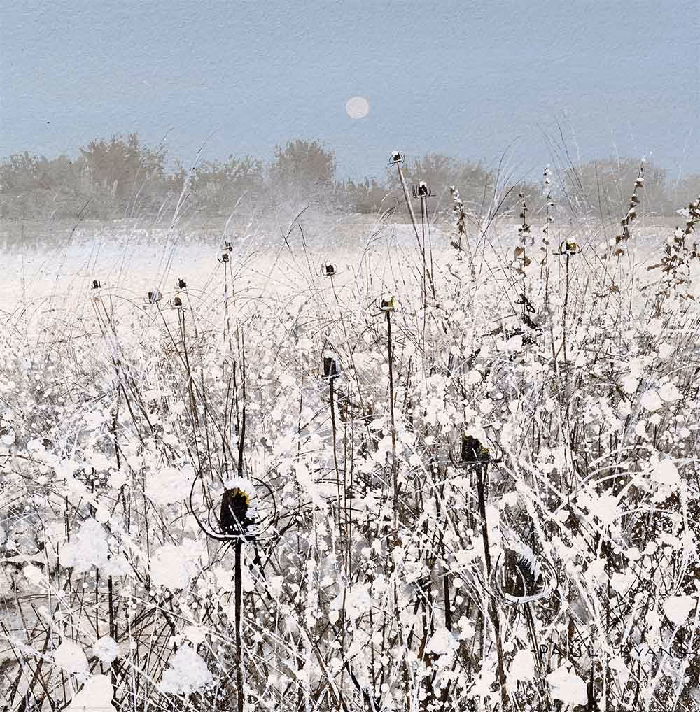 ‘Winter Field Edge’ Paul Evans, acrylic on canvas, 2026.