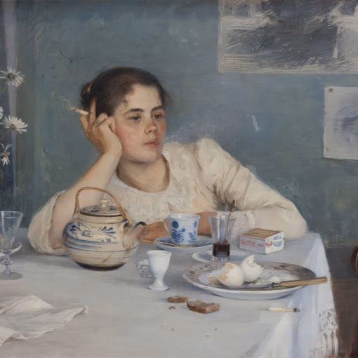 ‘After Breakfast’ Elin Danielson-Gambogi, oil on canvas, 1904.
