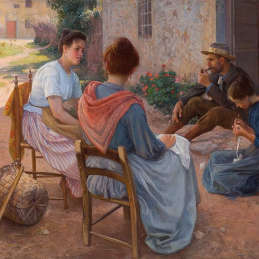 ‘Italian Family’ Elin Danielson-Gambogi, oil on canvas, 1900.